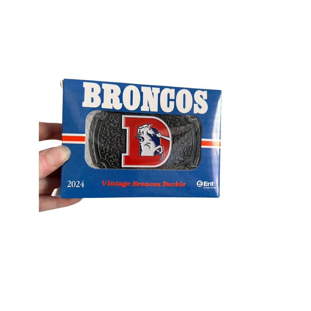 NIB 2024 NFL Licensed Limited Edition Broncos Belt Buckle (SG29)
